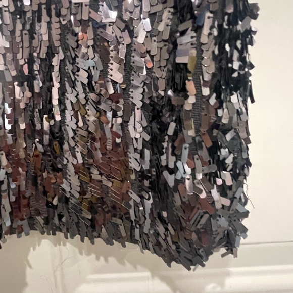 NWT Express Sparkle Sequin Charcoal Party Dress - Picture 4 of 5